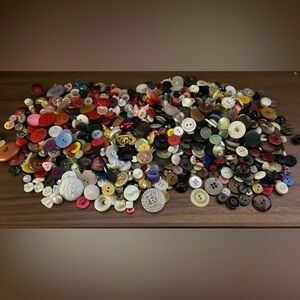 Assorted Vintage Colorful Buttons Collection